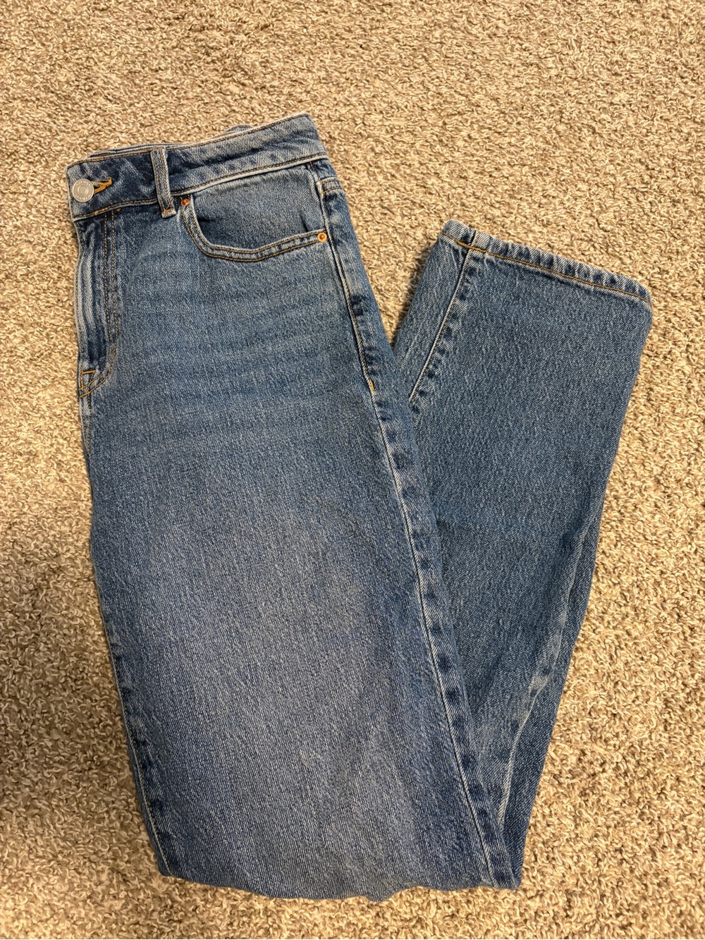 RW&CO. Women's Medium Blue High-Rise Straight Jeans